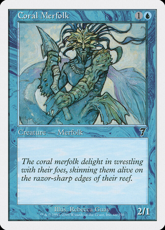Coral Merfolk (66) - Seventh Edition (7ED)