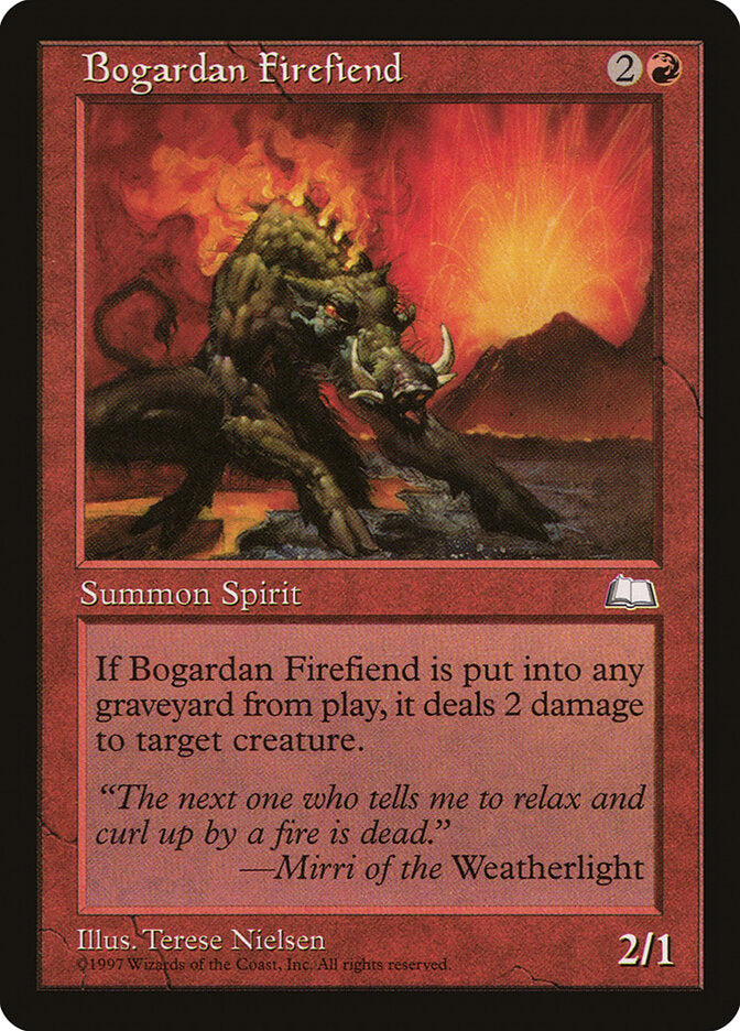 Bogardan Firefiend (91) - Weatherlight (WTH)