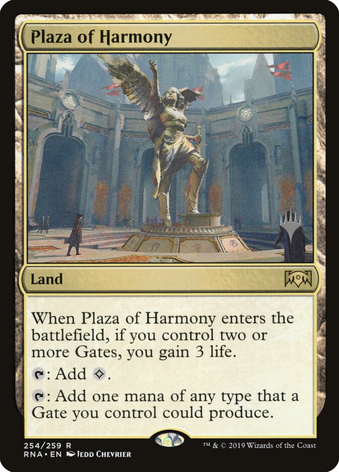 Plaza of Harmony (254p) - Ravnica Allegiance Promos (PRNA)