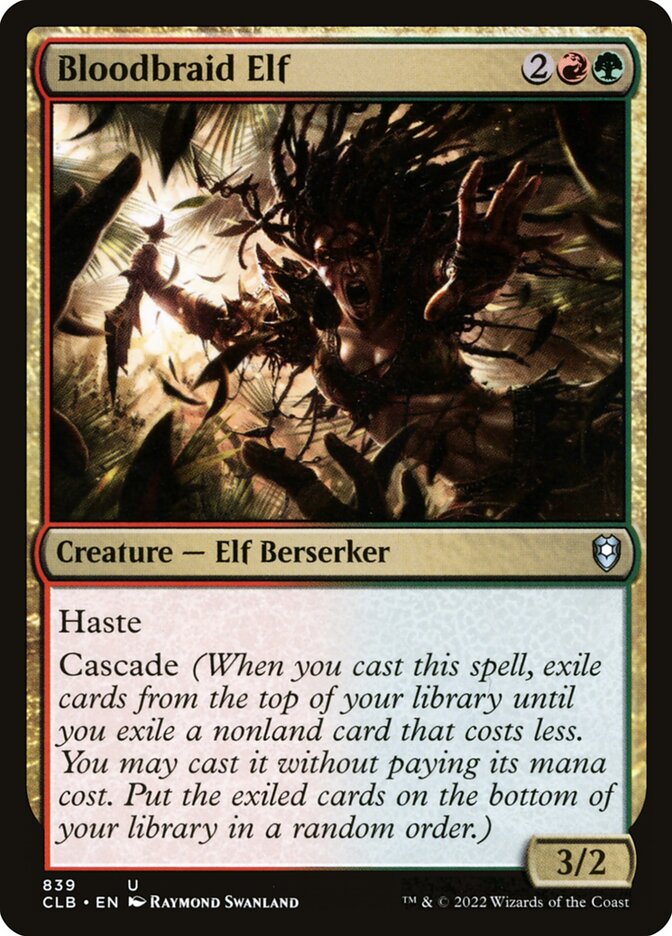 Bloodbraid Elf (839) - Commander Legends: Battle for Baldur's Gate (CLB)