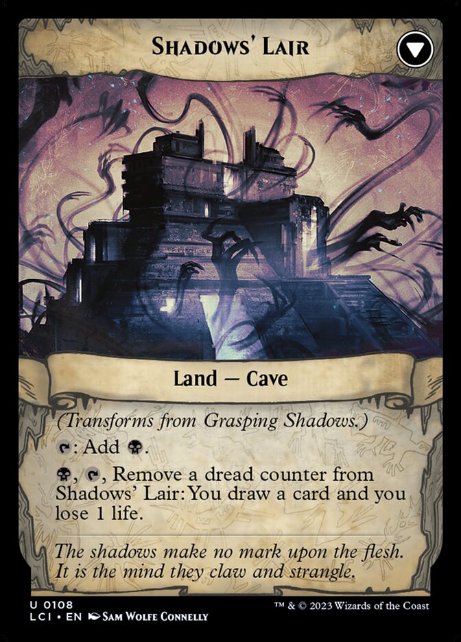 Grasping Shadows // Shadows' Lair (108) - The Lost Caverns of Ixalan (LCI)