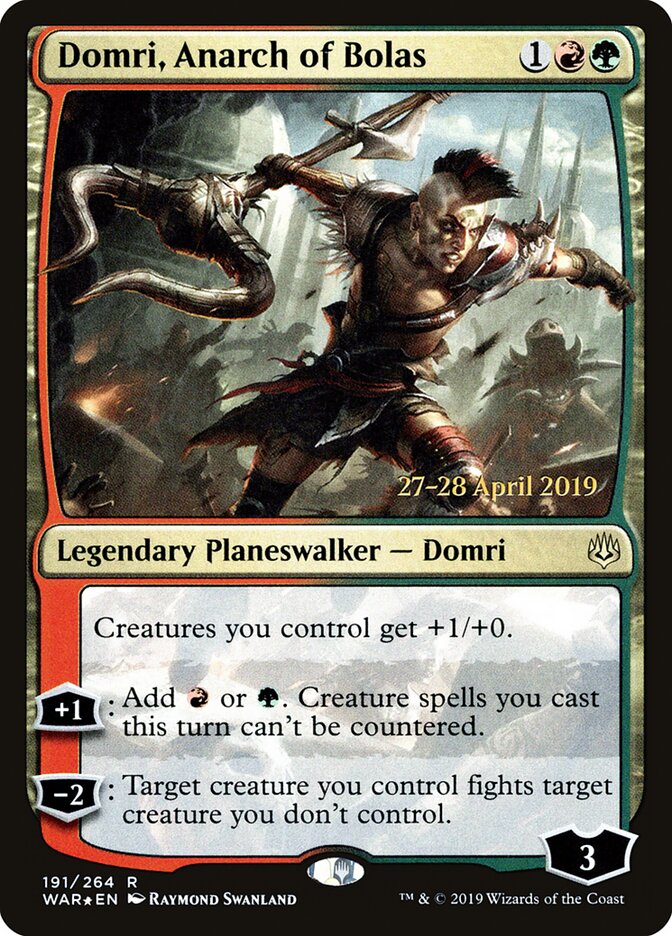 Domri, Anarch of Bolas (191s) - War of the Spark Promos (PWAR)
