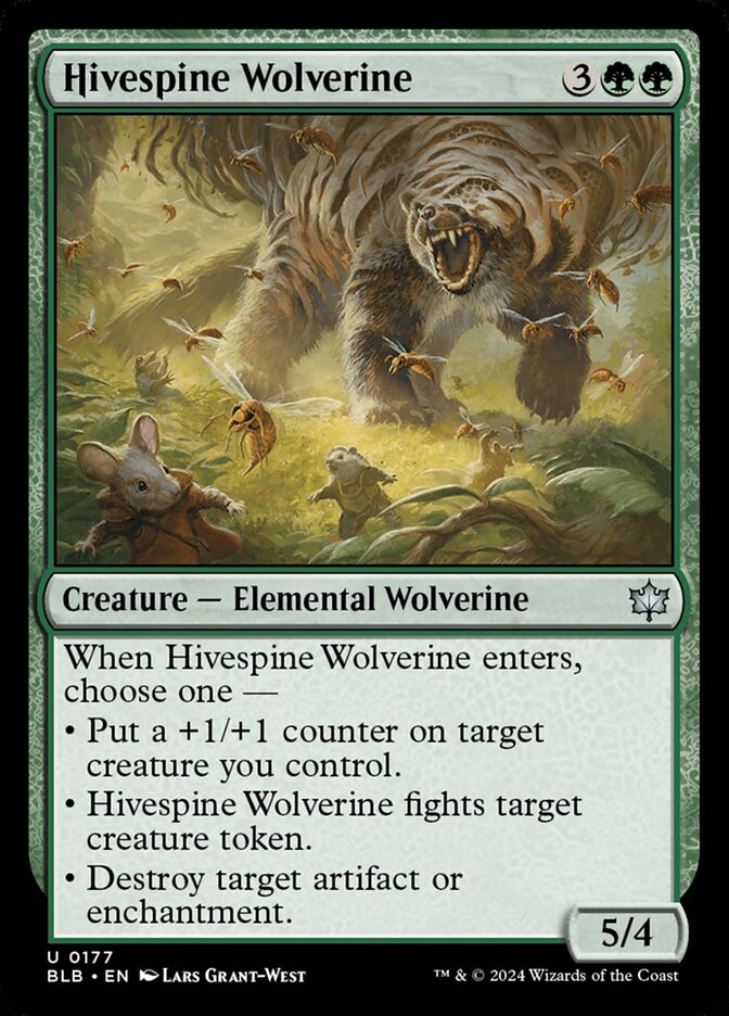 Hivespine Wolverine (177) - Bloomburrow (BLB)