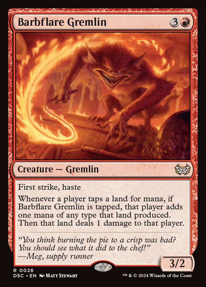 Barbflare Gremlin (26) - Duskmourn: House of Horror Commander (DSC)