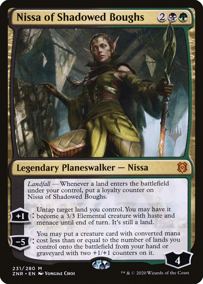 Nissa of Shadowed Boughs (231p) - Zendikar Rising Promos (PZNR)