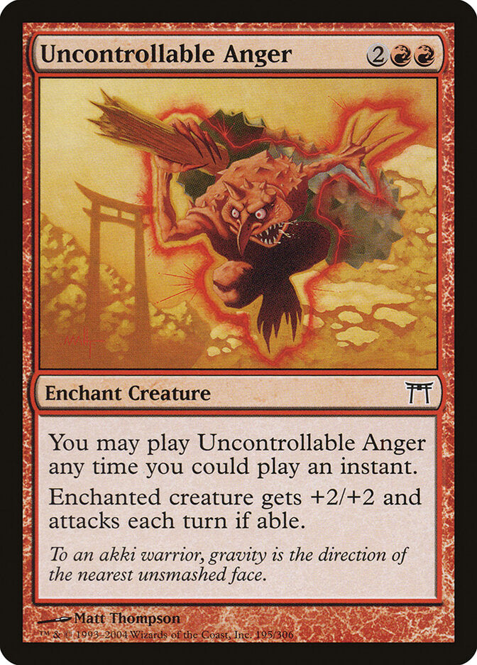 Uncontrollable Anger (195) - Champions of Kamigawa (CHK)