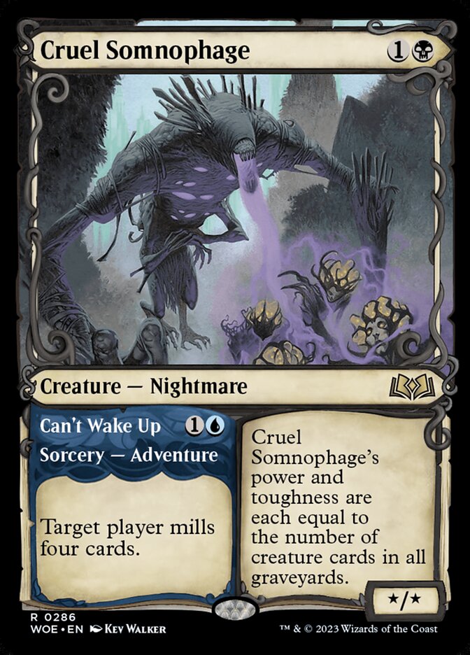 Cruel Somnophage // Can't Wake Up (286) - Wilds of Eldraine (WOE)