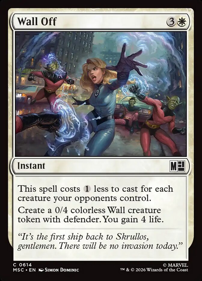Wall Off (614) - Marvel Super Heroes Commander (MSC)