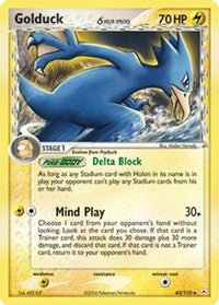 Golduck Delta Species (43) - EX Holon Phantoms (HP)
