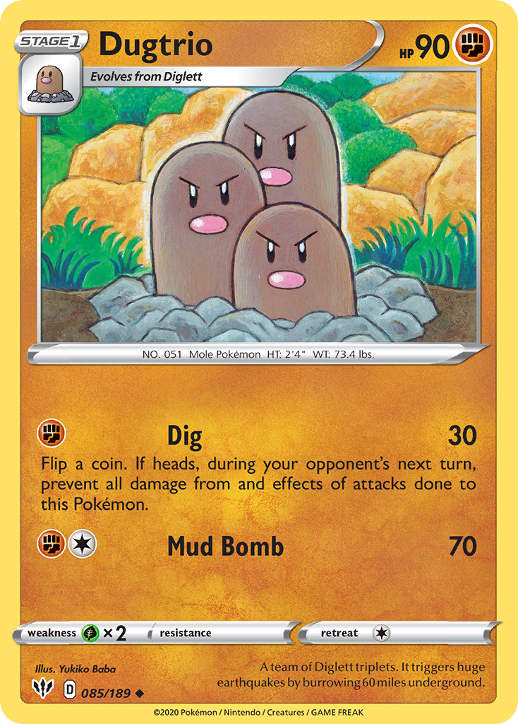 Dugtrio (85/189) - Darkness Ablaze (DAA)