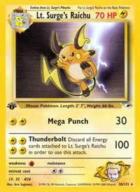Lt Surges Raichu (28) - Gym Heroes (G1)