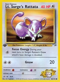 Lt Surges Rattata (82) - Gym Heroes (G1)