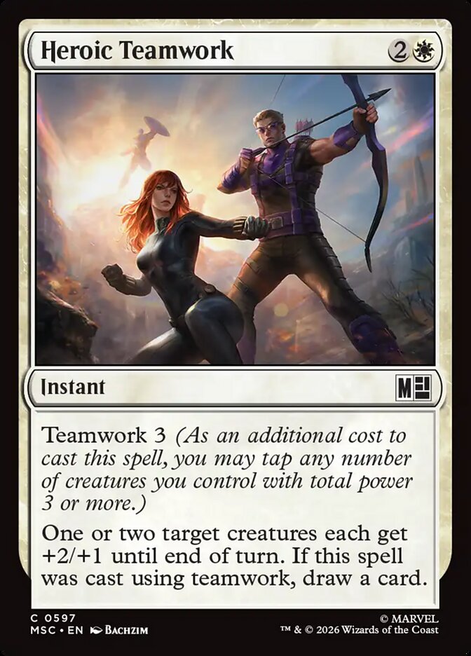 Heroic Teamwork (597) - Marvel Super Heroes Commander (MSC)