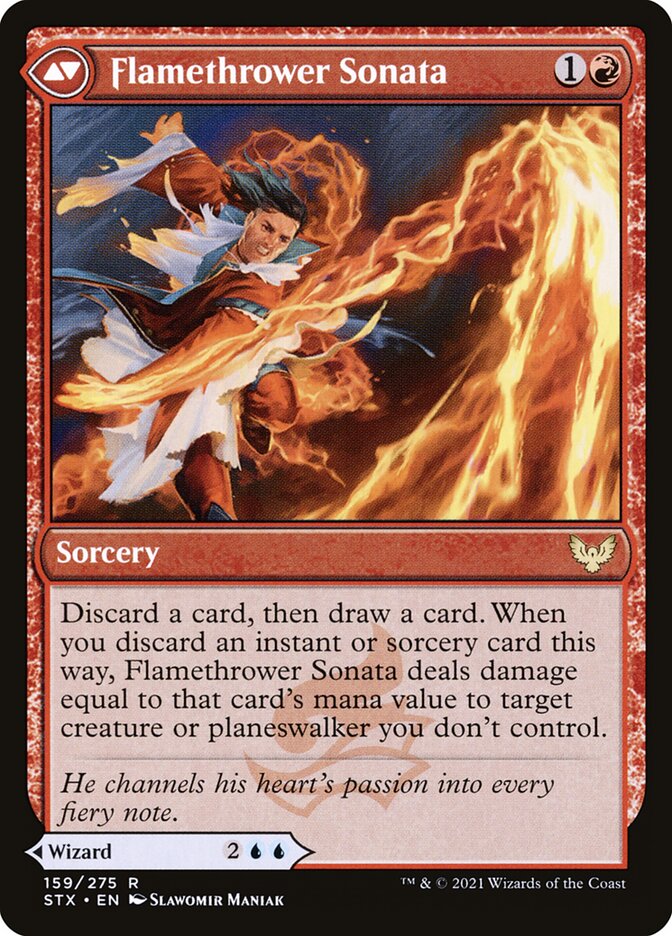 Torrent Sculptor // Flamethrower Sonata (159) - Strixhaven: School of Mages (STX)