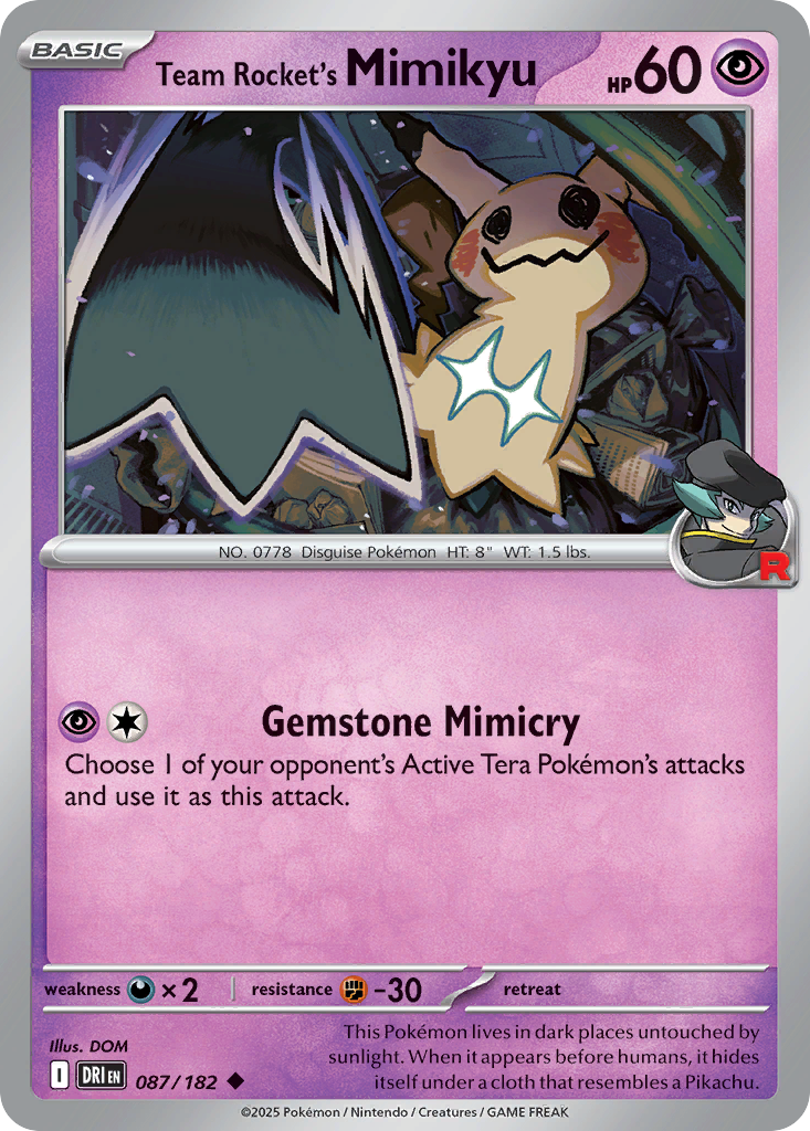 Team Rocket's Mimikyu (87/182) - Destined Rivals (DRI)