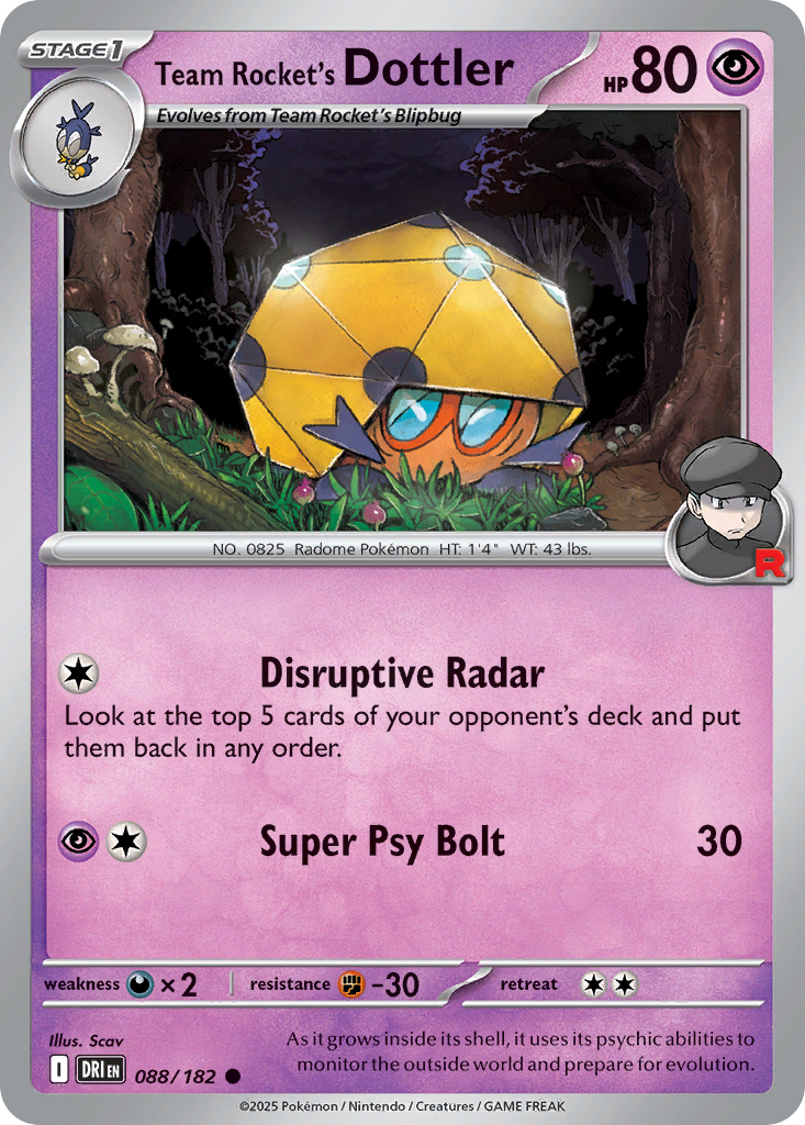 Team Rocket's Dottler (88/182) - Destined Rivals (DRI)