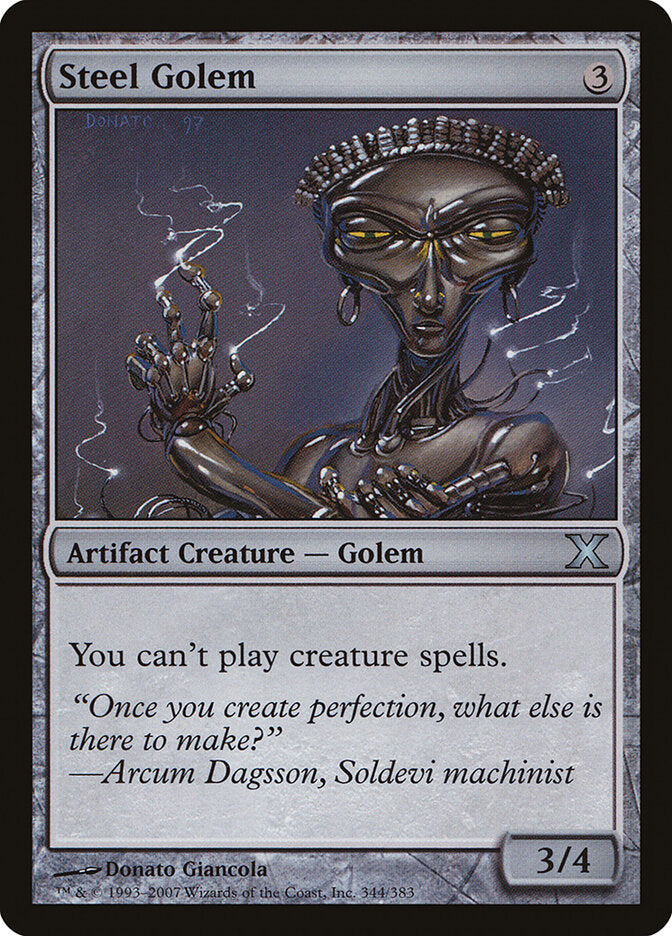 Steel Golem (344) - Tenth Edition (10E)