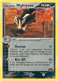 Team Magmas Mightyena (21) - EX Team Magma vs Team Aqua (MA)