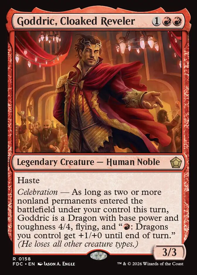 Goddric, Cloaked Reveler (158) - Foundations Commander (FDC)