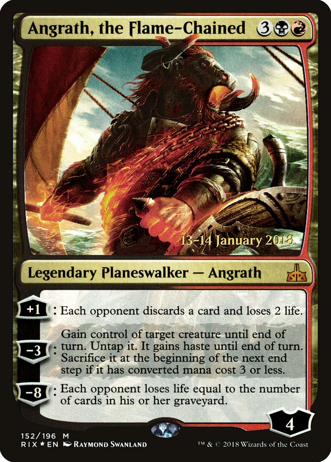 Angrath, the Flame-Chained (152s) - Rivals of Ixalan Promos (PRIX)
