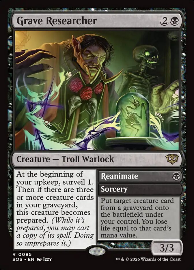 Grave Researcher // Reanimate (85) - Secrets of Strixhaven (SOS)