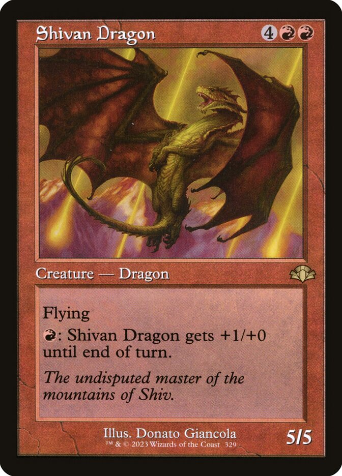 Shivan Dragon (329) - Dominaria Remastered (DMR)