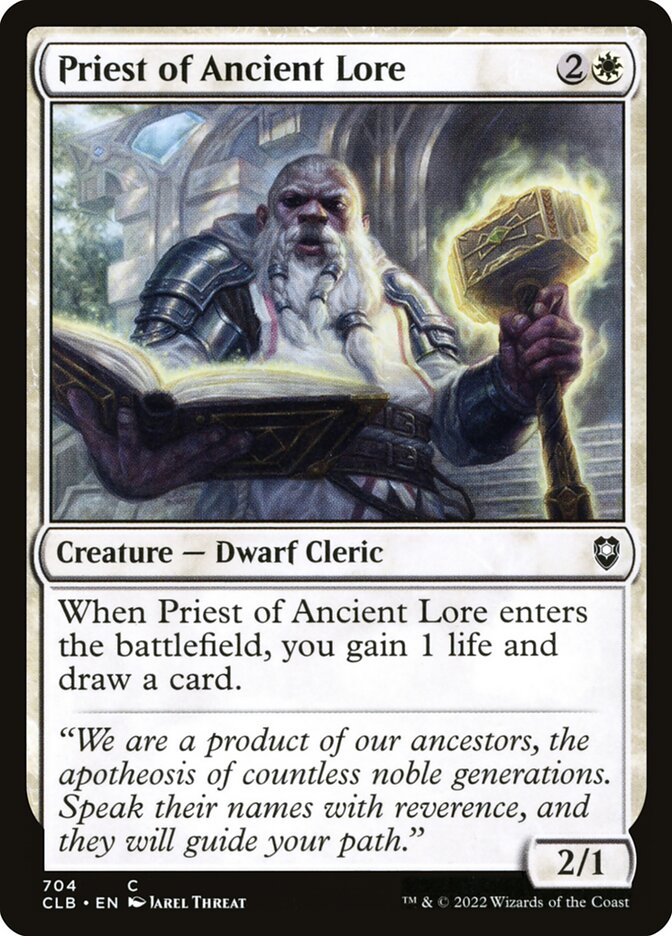 Priest of Ancient Lore (704) - Commander Legends: Battle for Baldur's Gate (CLB)