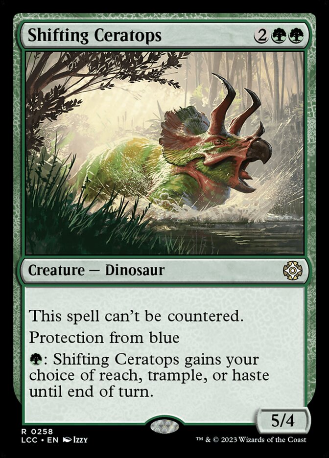 Shifting Ceratops (258) - The Lost Caverns of Ixalan Commander (LCC)