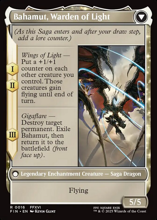 Dion, Bahamut's Dominant // Bahamut, Warden of Light (16) - Final Fantasy (FIN)