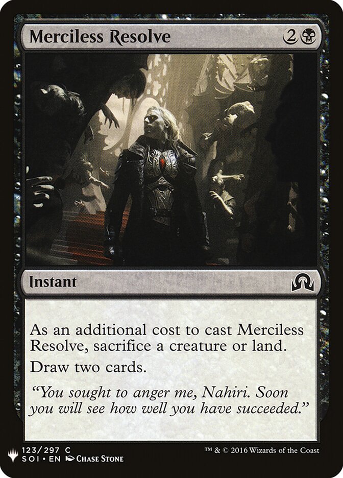 Merciless Resolve (SOI-123) - The List (PLST)
