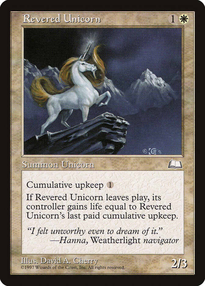 Revered Unicorn (23) - Weatherlight (WTH)