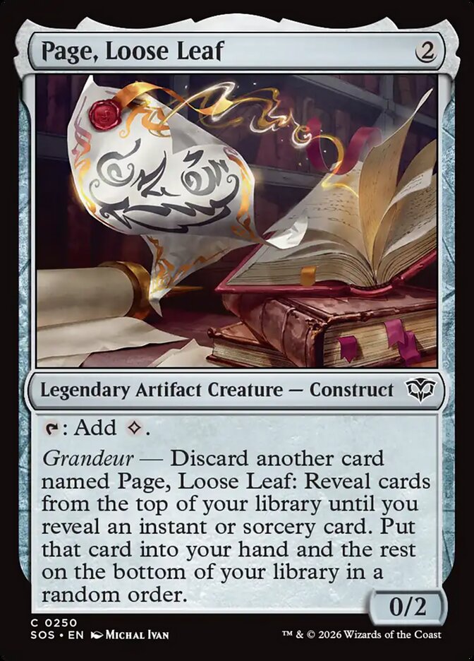 Page, Loose Leaf (250) - Secrets of Strixhaven (SOS)