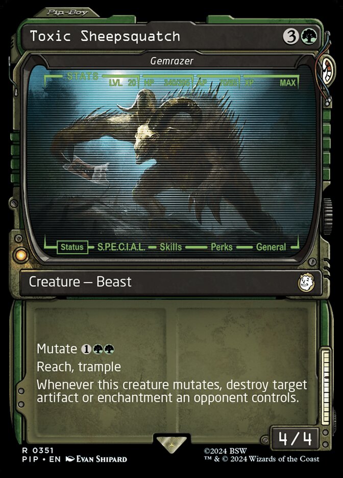 Toxic Sheepsquatch - Gemrazer (351) - Fallout (PIP)