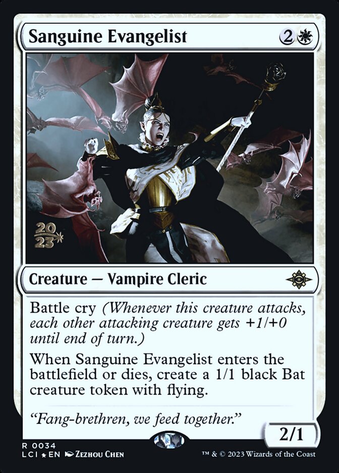 Sanguine Evangelist (34s) - The Lost Caverns of Ixalan Promos (PLCI)