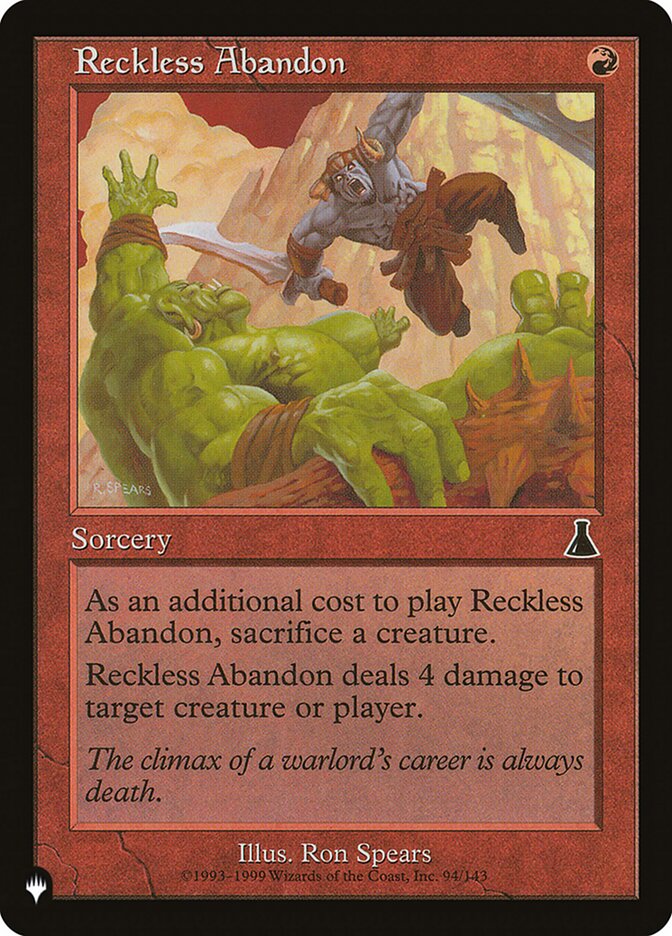 Reckless Abandon (UDS-94) - The List (PLST)