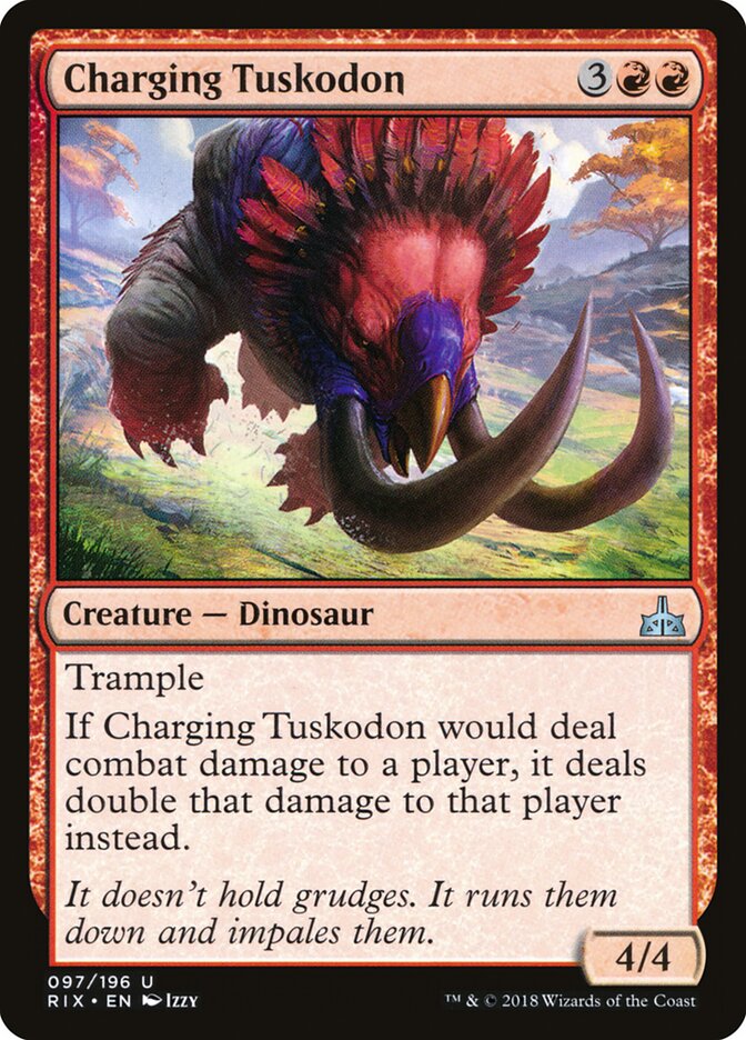 Charging Tuskodon (97) - Rivals of Ixalan (RIX)