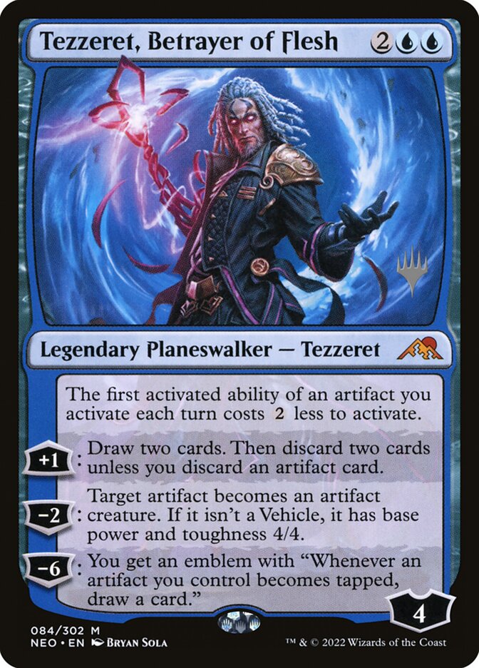 Tezzeret, Betrayer of Flesh (84p) - Kamigawa: Neon Dynasty Promos (PNEO)