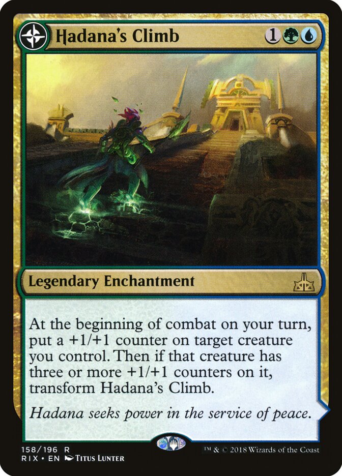 Hadana's Climb // Winged Temple of Orazca (158) - Rivals of Ixalan (RIX)
