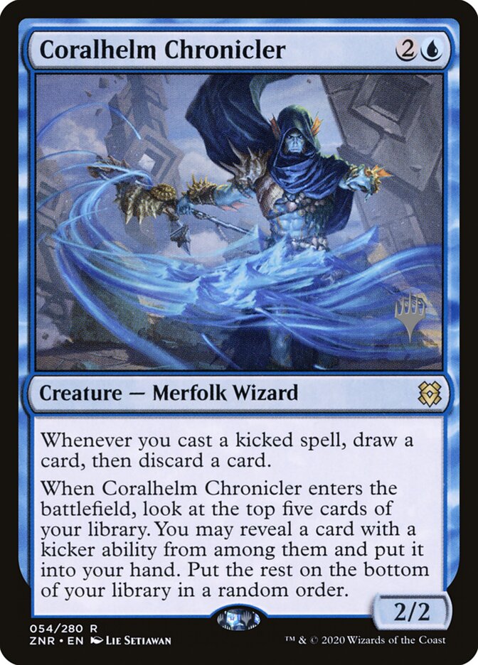 Coralhelm Chronicler (54p) - Zendikar Rising Promos (PZNR)