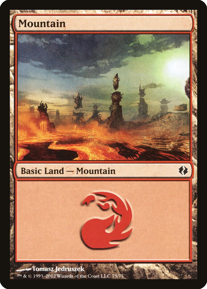 Mountain (75) - Duel Decks: Venser vs. Koth (DDI)