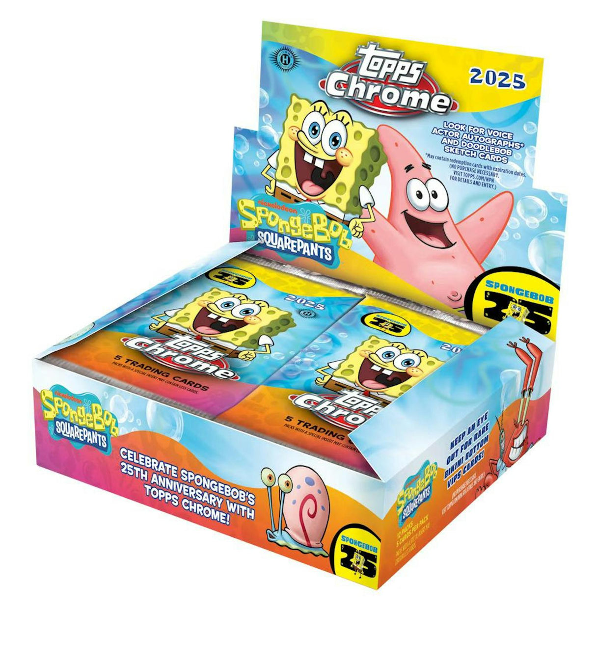 2025 Topps Chrome 25th Anniversary SpongeBob Hobby Box