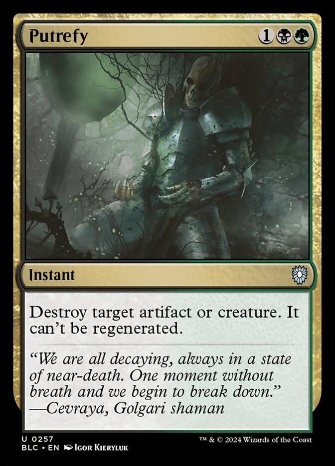 Putrefy (257) - Bloomburrow Commander (BLC)