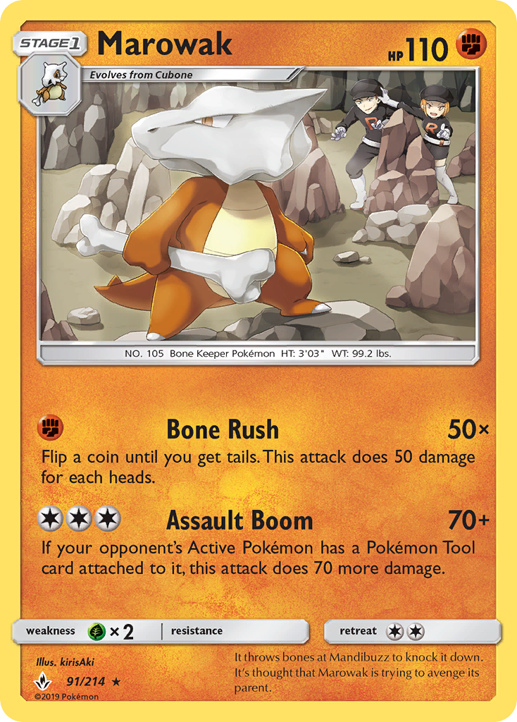 Marowak (91/214) - Unbroken Bonds (UNB)