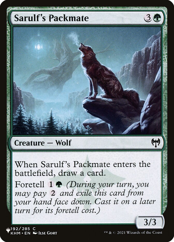 Sarulf's Packmate (KHM-192) - The List (PLST)