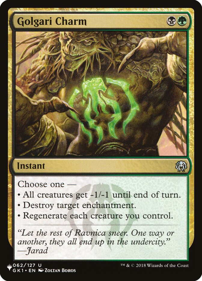 Golgari Charm (GK1-62) - The List (PLST)