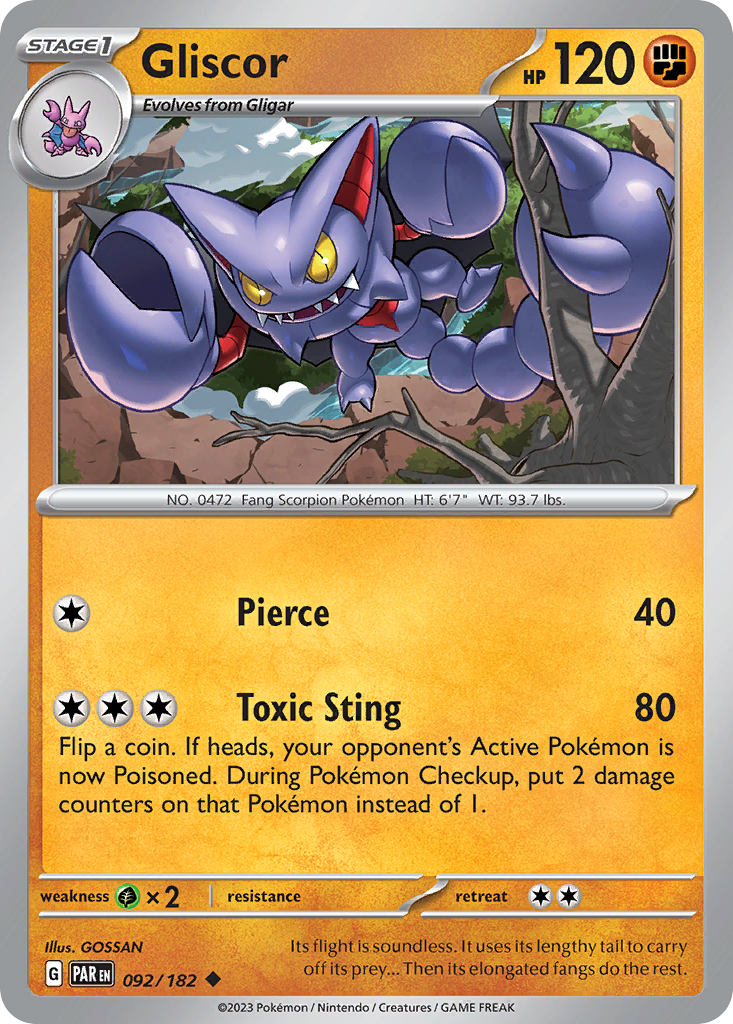 Gliscor (92/182) - Paradox Rift (PAR)