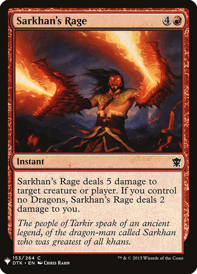 Sarkhan's Rage (DTK-153) - The List (PLST)