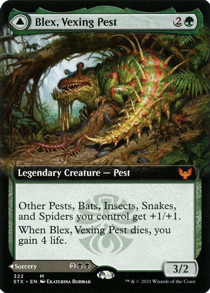 Blex, Vexing Pest // Search for Blex (322) - Strixhaven: School of Mages (STX)