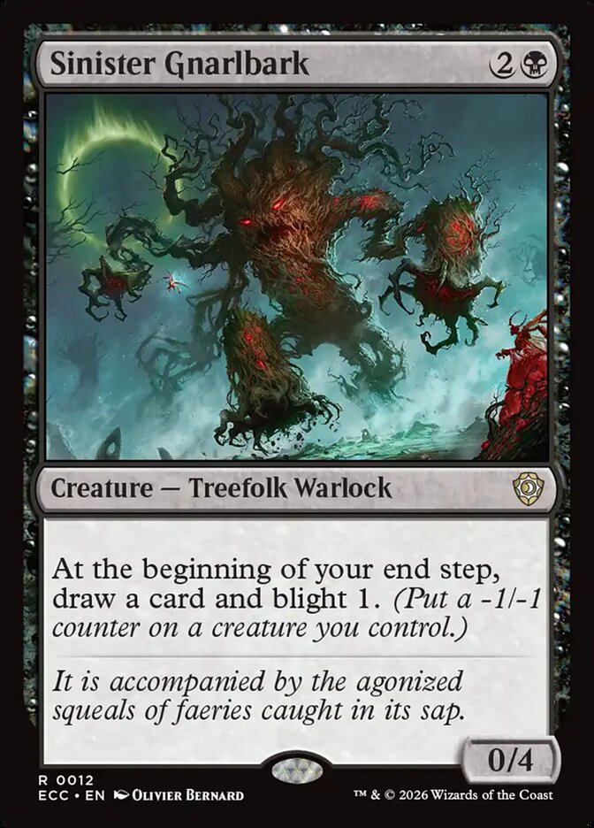 Sinister Gnarlbark (12) - Lorwyn Eclipsed Commander (ECC)