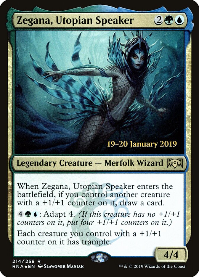 Zegana, Utopian Speaker (214s) - Ravnica Allegiance Promos (PRNA)